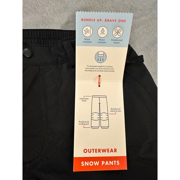 Cat Jack Kids Outerwear Snow Pants Black Size Medium Reinforced Knees - Picture 5 of 5